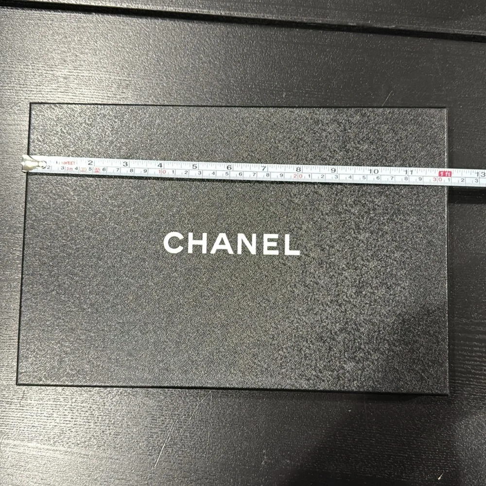CHANEL Black Storage Box with White Logo
